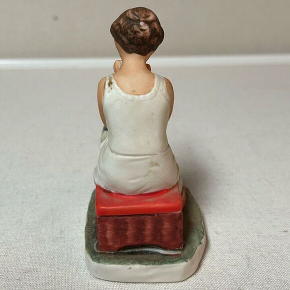 Norman Rockwell NR4 The Daydreamer Figurine By Dave Grossman Designs 1973 - Picture 4 of 6